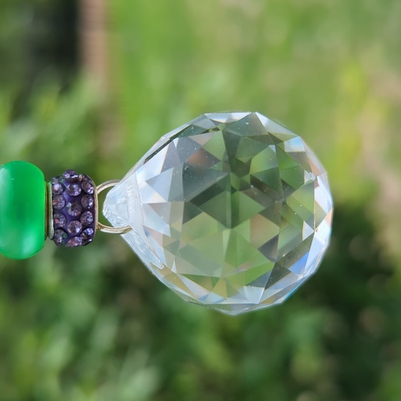 🆕 Handcrafted Artisan Dragonfly Suncatcher w/ Green, Purple & White Glass Beads - Picture 6 of 12